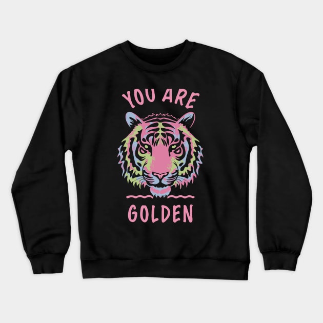 Preppy Style Tiger Positive Motivational Quote Backprint Crewneck Sweatshirt by ravensart